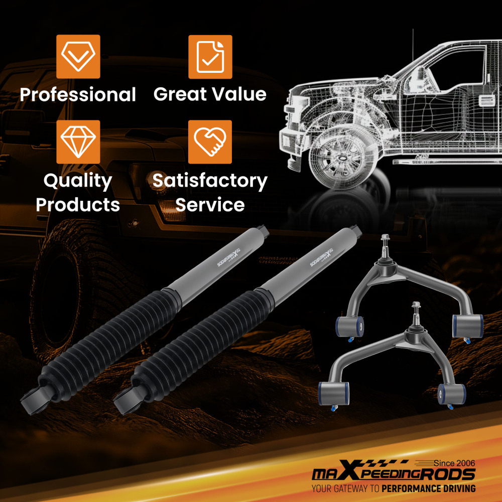 FrontRear 3 G1 Lift Shock Kit w/Control Arms compatible for Ford F-150 4WD 2021-2024