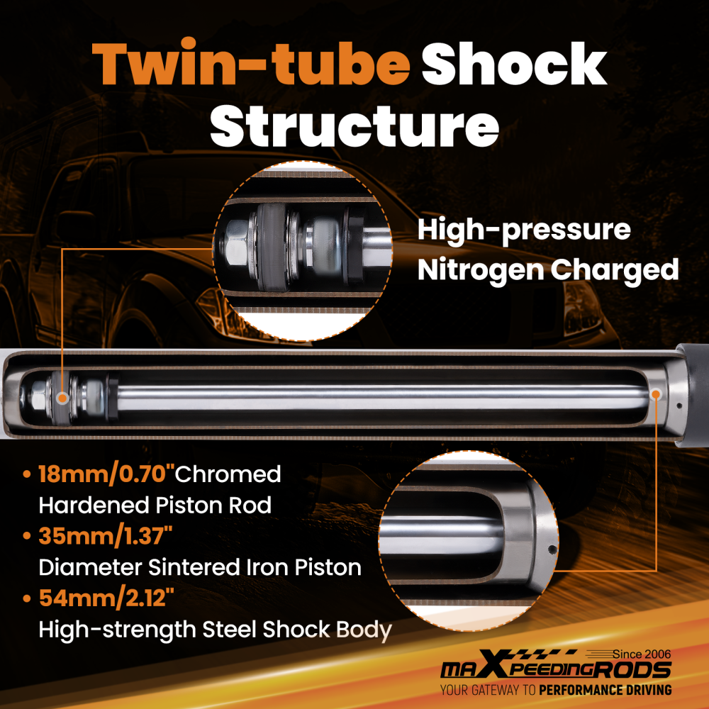 FrontRear Shock Absorber Lift Kit for 2005-2024 compatible for Nissan Frontier 4WD 2.5/1.5