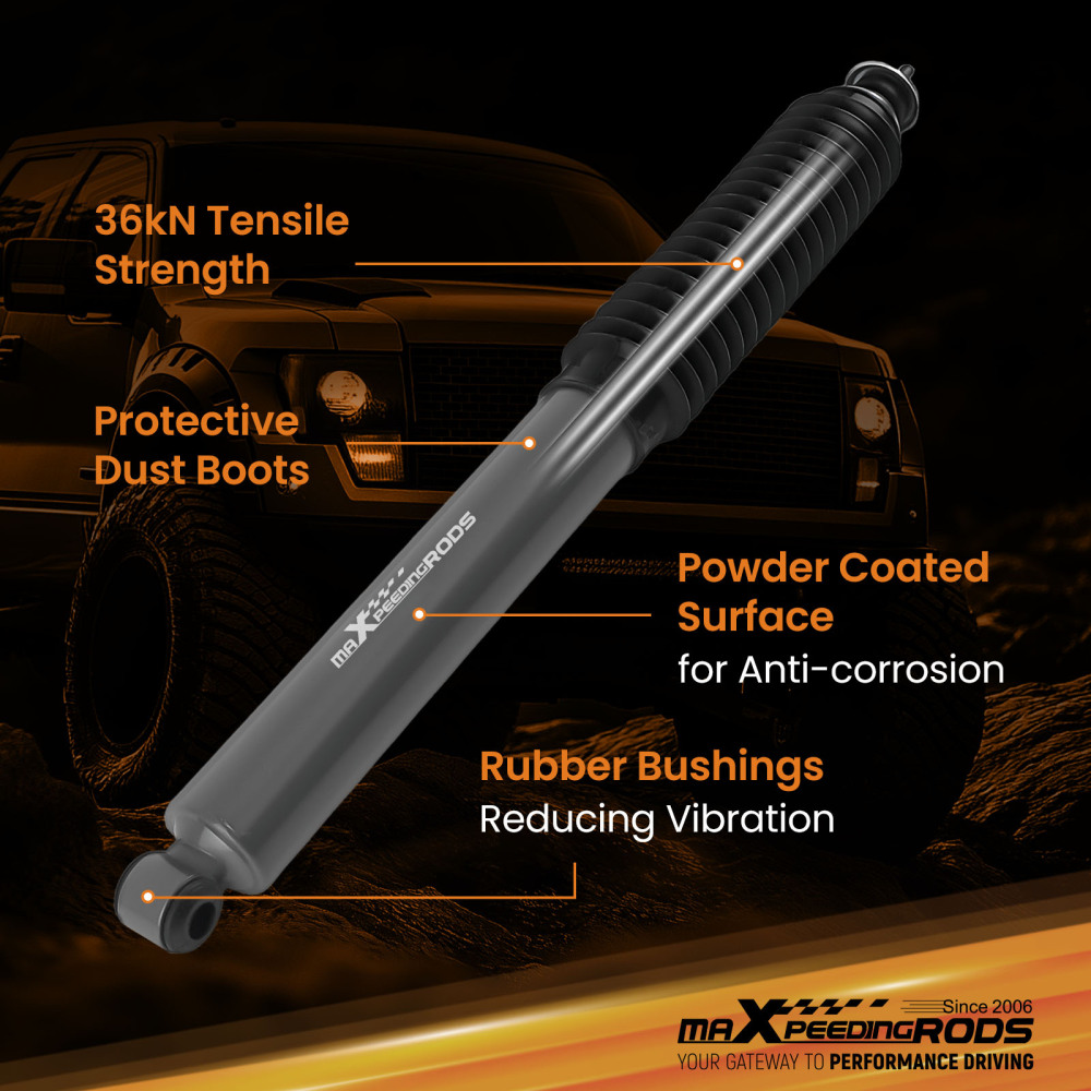 Off Road Front Shock Kit compatible for Jeep Wrangler Unlimited 2007-2017 Stock Height