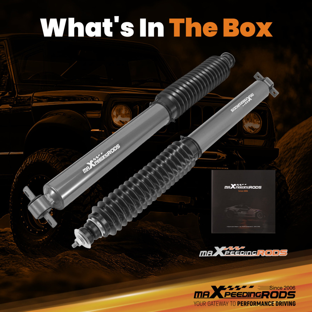 Front Shock Absorbers Fit 0.5-3 Lift compatible for Jeep Comanche MJ 2WD 4WD 1986-92