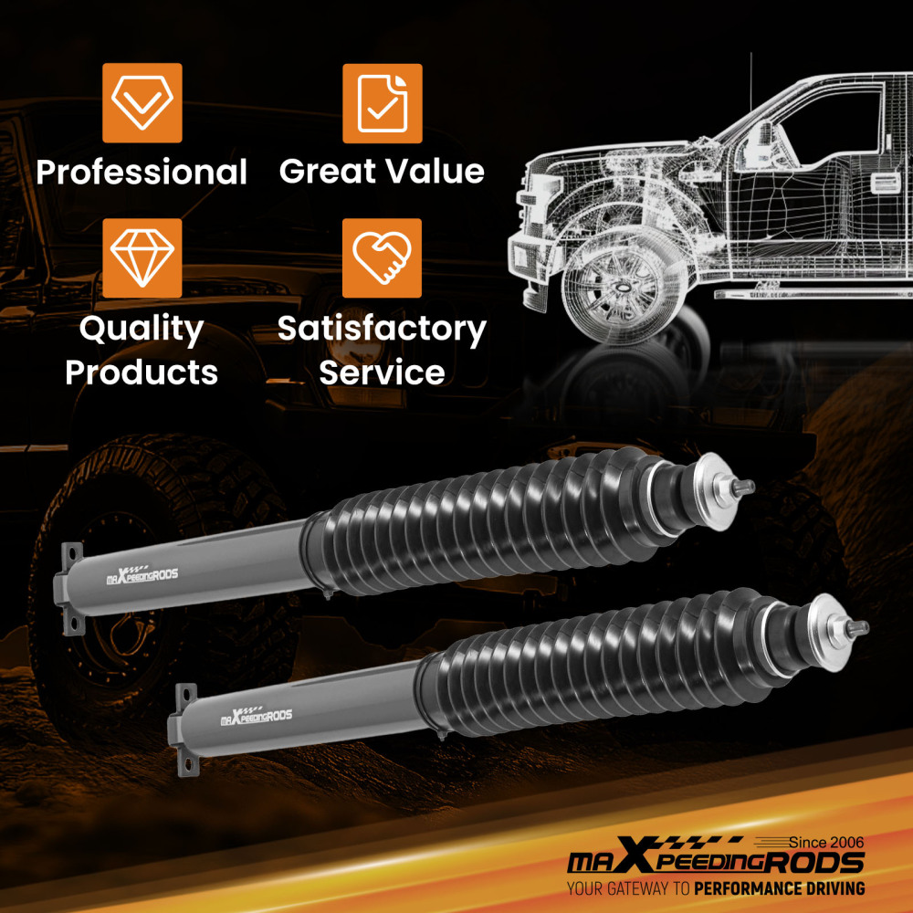 Front Shock Absorbers Fit 0.5-3 Lift compatible for Jeep Comanche MJ 2WD 4WD 1986-92