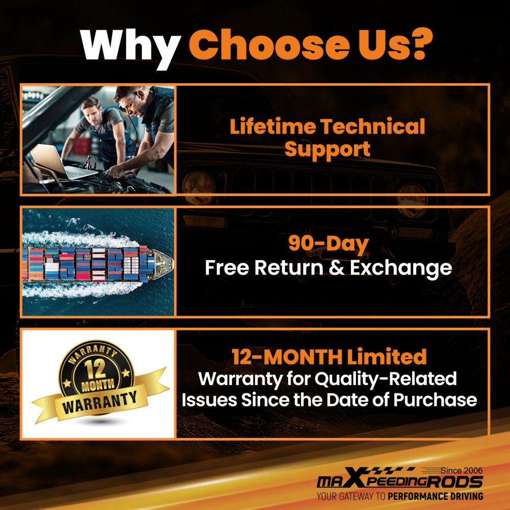 Front Shock Absorbers Fit 0.5-3 Lift compatible for Jeep Comanche MJ 2WD 4WD 1986-92