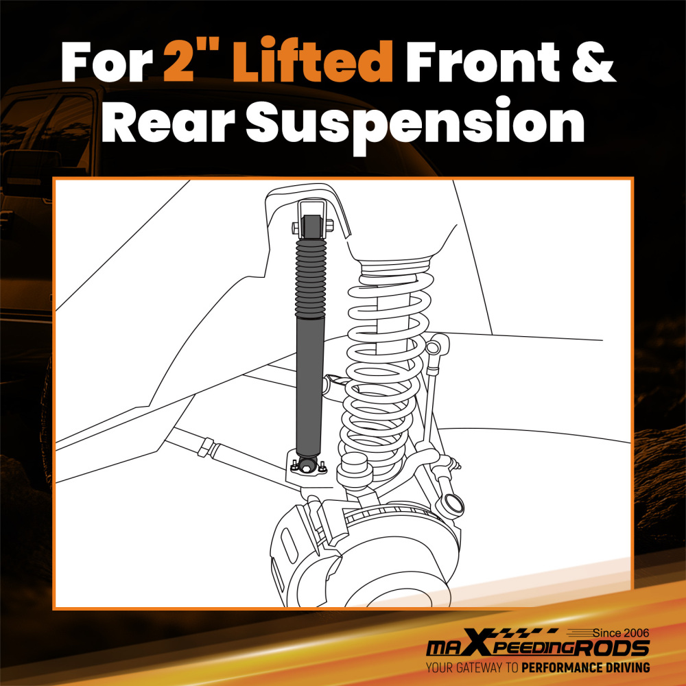 Front Rear 2 Shock Absorbers compatible for NISSAN NAVARA D40 4WD 05 - 14 Nitrogen Charged
