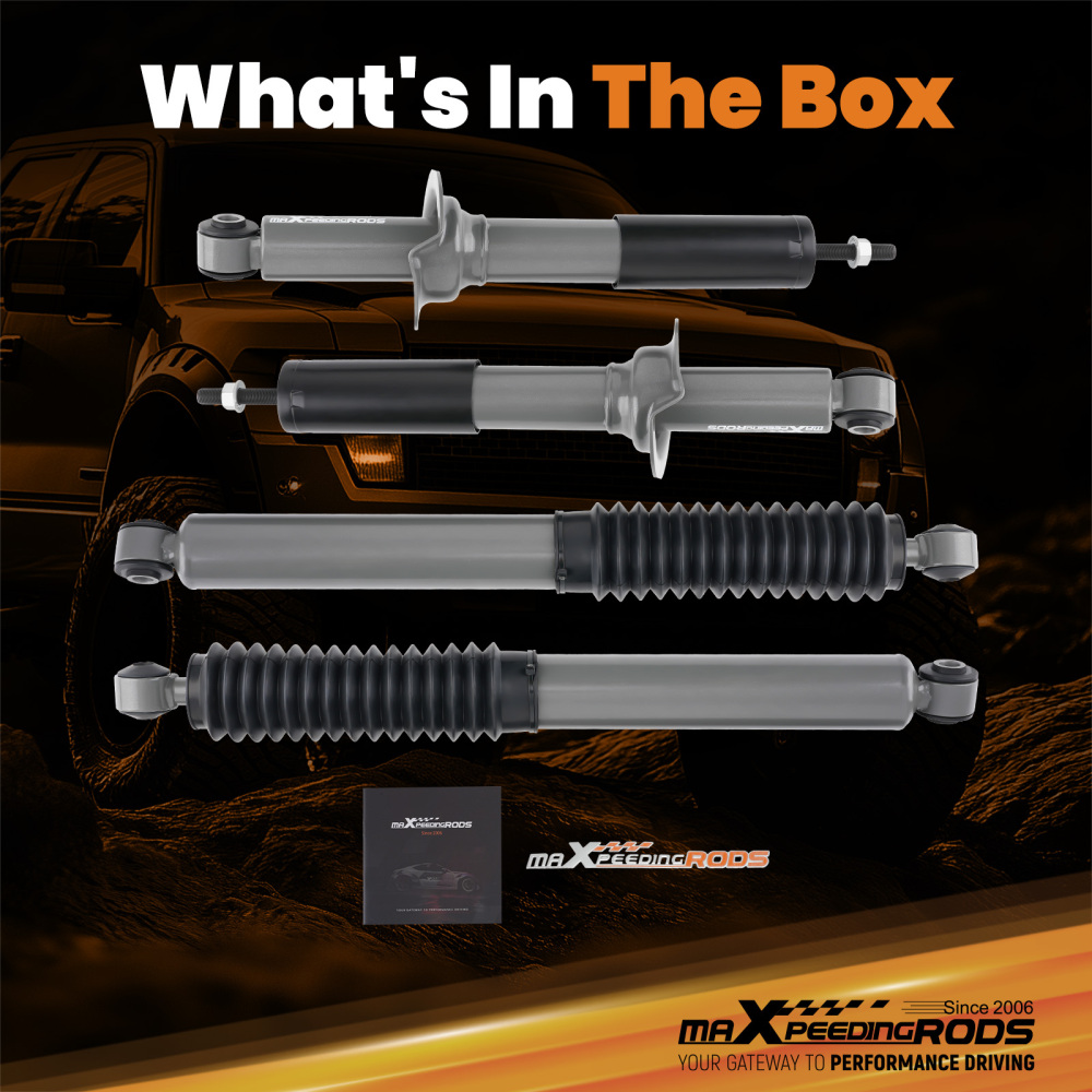 Front Rear 2 Shock Absorbers compatible for NISSAN NAVARA D40 4WD 05 - 14 Nitrogen Charged