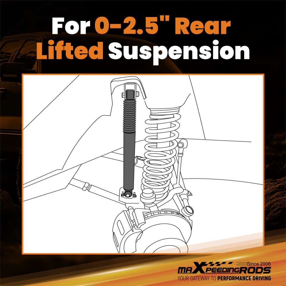 2x Rear Shock Absorbers compatible for Nissan Titan 4WD 2004-2024 0-2.5 inch Lift Kit