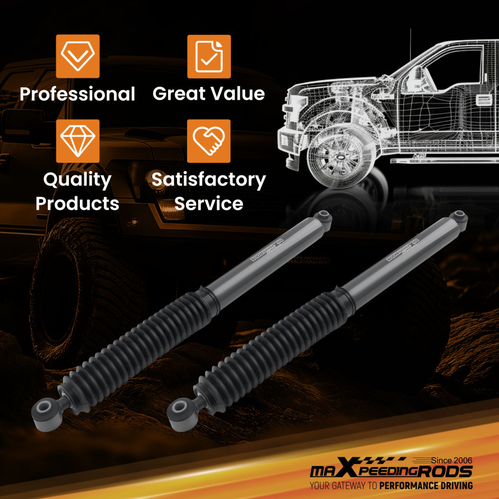 2x Rear Shock Absorbers compatible for Nissan Titan 4WD 2004-2024 0-2.5 inch Lift Kit