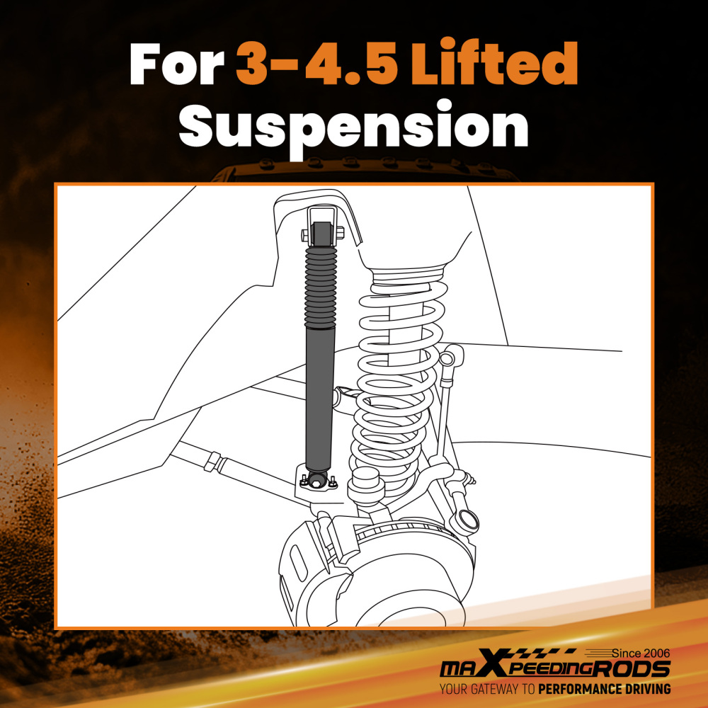 Front Shock Absorbers compatible for Ram 2500 3500 4WD 03-2023 with 3-4.5 Lift Kit