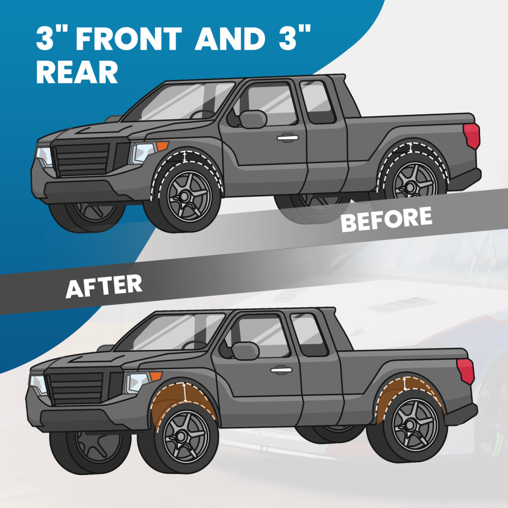 3 Front Rear Lift Level Kit compatible for NISSAN FRONTIER 2005-2018 2x2 4x4 