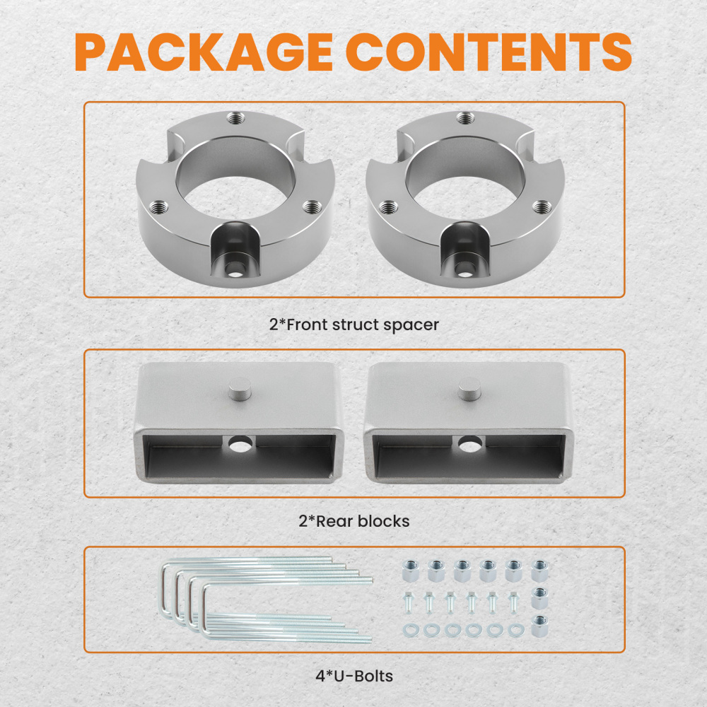 3 in Front 2 inRear Leveling Lift Kit Diff Drop Spacer compatible for Toyota Tacoma 95-04 