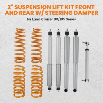 2 50mm Lift Kit Shocks Coil Springs compatible for TOYOTA Landcruiser 80 Series