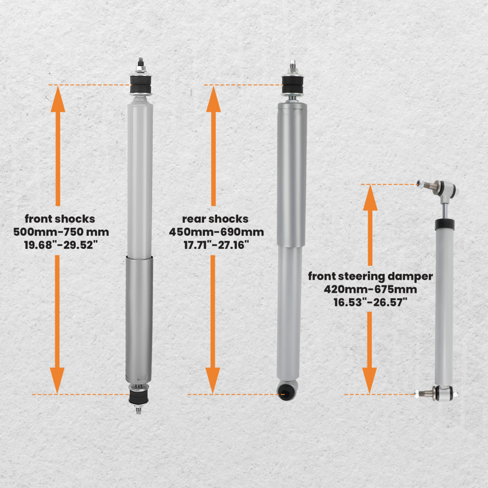 2 50mm Lift Kit Shocks Coil Springs compatible for TOYOTA Landcruiser 80 Series