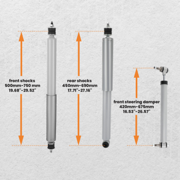2 50mm Lift Kit Shocks Coil Springs compatible for TOYOTA Landcruiser 80 Series