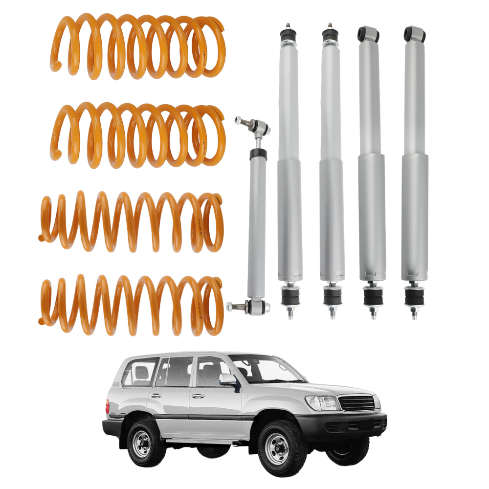 2 50mm Lift Kit Shocks Coil Springs compatible for TOYOTA Landcruiser 80 Series