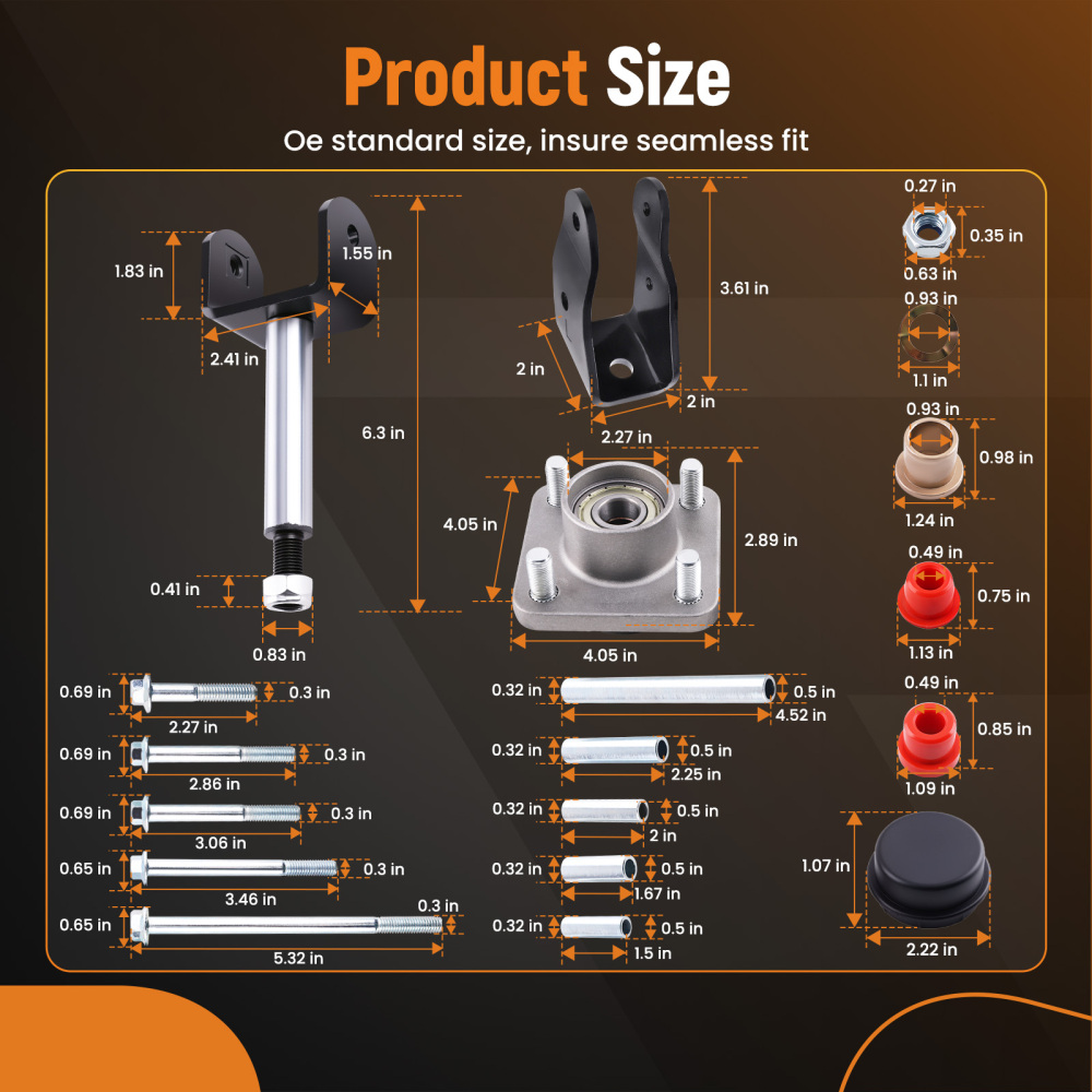 Front End Repair Kit w/ Control Arm Bushing for Club CarPrecedent 2004-up