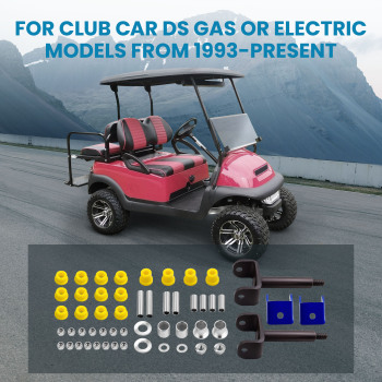 For Club Car compatible for DS Golf Cart Front End Repair Kit for King Pin Bushingand Sleeves 93-Up