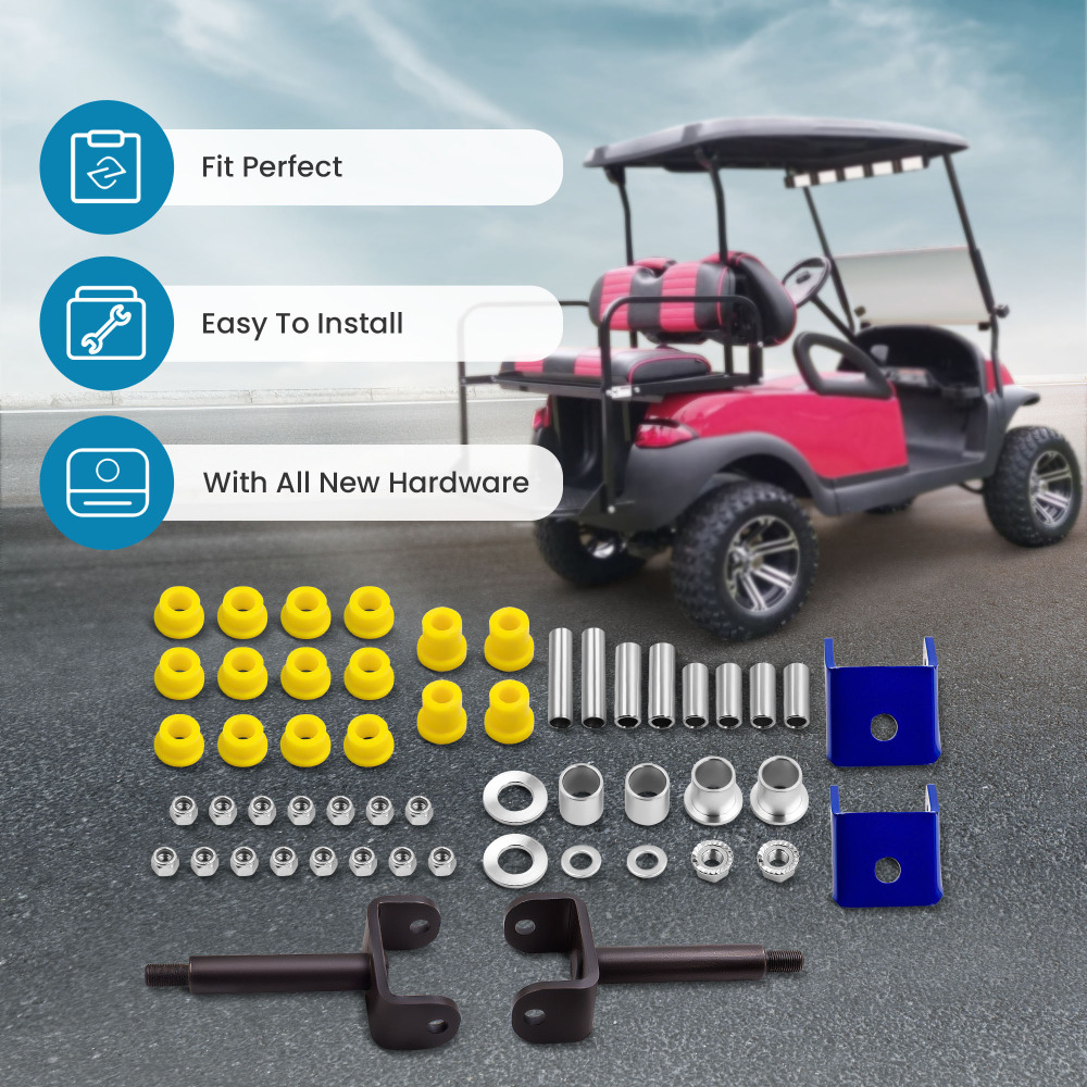 Front End Suspension King Pin Bushing Repair Kit For Club Car compatible for DS 1993-Up compatible for Golf 