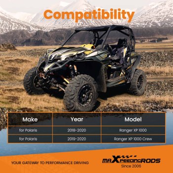 Control Arm Bushing and Sleeves Kits Kit compatible for Polaris Ranger XP 1000 2018-2020