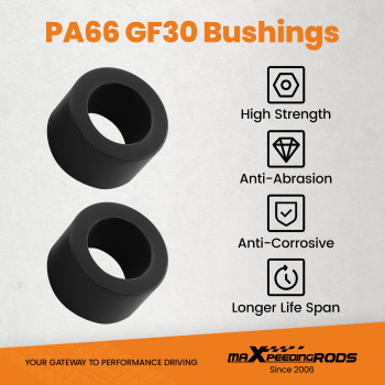 Control Arm Bushing and Sleeves Kits Kit compatible for Polaris Ranger XP 1000 2018-2020