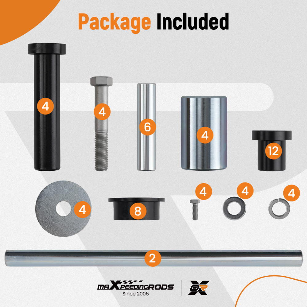 Rear A-Arm Bushing Kit compatible for Polaris Sportsman 400 450 500 600 700 800 2003-2010