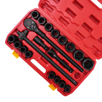 21x 3/4 pouces 19-50mm Drive Deep Impact Socket Set Garage Repair Clés à cliquet