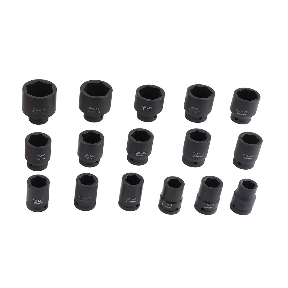 21x 3/4 pouces 19-50mm Drive Deep Impact Socket Set Garage Repair Clés à cliquet