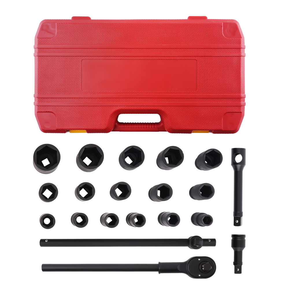 21x 3/4 pouces 19-50mm Drive Deep Impact Socket Set Garage Repair Clés à cliquet