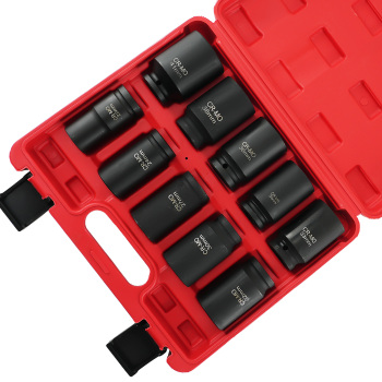 10PCS 3/4Inch Drive Deep Impact Socket Set Metric 22-41mm 6-Point Kit With compatible for Case