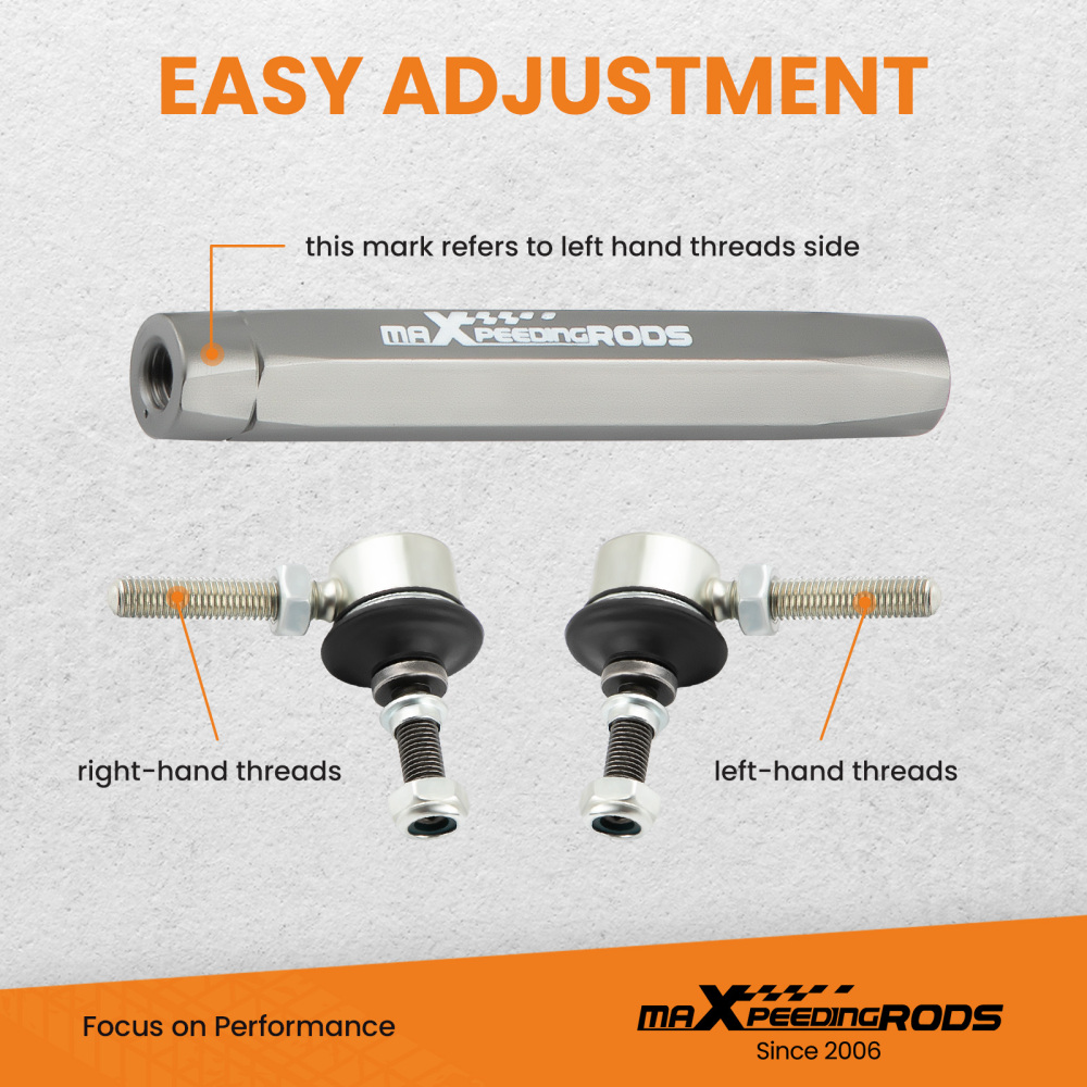 maXpeedingrods Universal Adjustable Swaybar Sway Bar Links 180mm-210mm 10/12mm