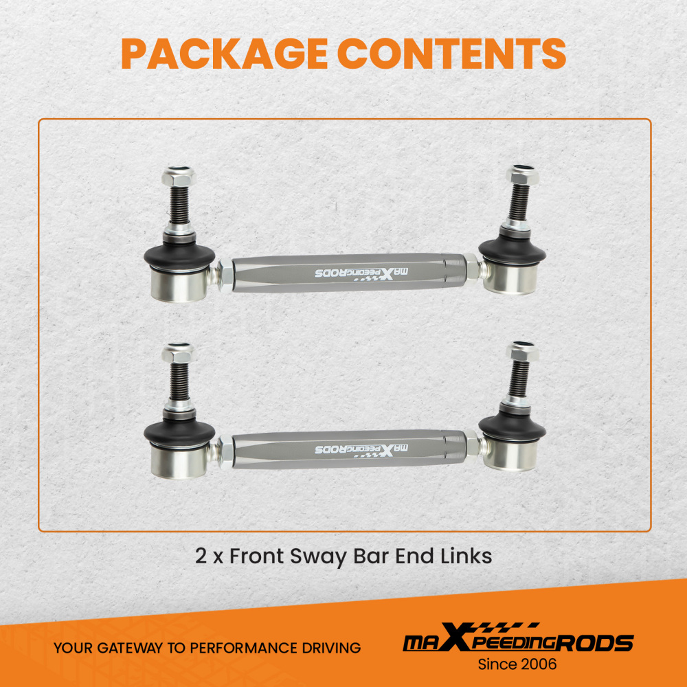 maXpeedingrods Universal Adjustable Swaybar Sway Bar Links 180mm-210mm 10/12mm