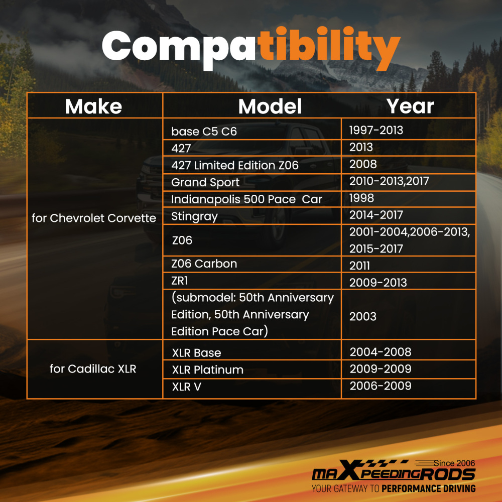 Set Of 4 Sway Bar End Link compatible for Chevrolet Corvette C5 C6 1997 1998 1999-2013