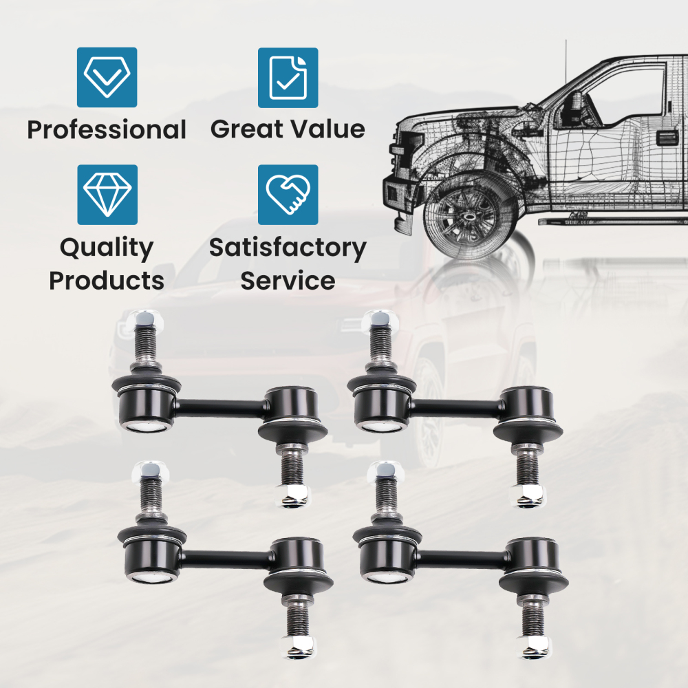 Set Of 4 Sway Bar End Link compatible for Chevrolet Corvette C5 C6 1997 1998 1999-2013