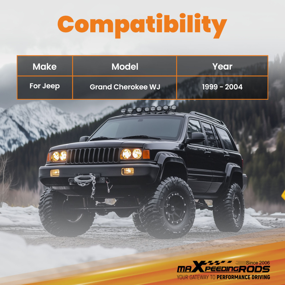 Rear Sway Bar Kit compatible for Jeep Grand Cherokee WJ 1999-2004 w/ LinksPoly Bushings