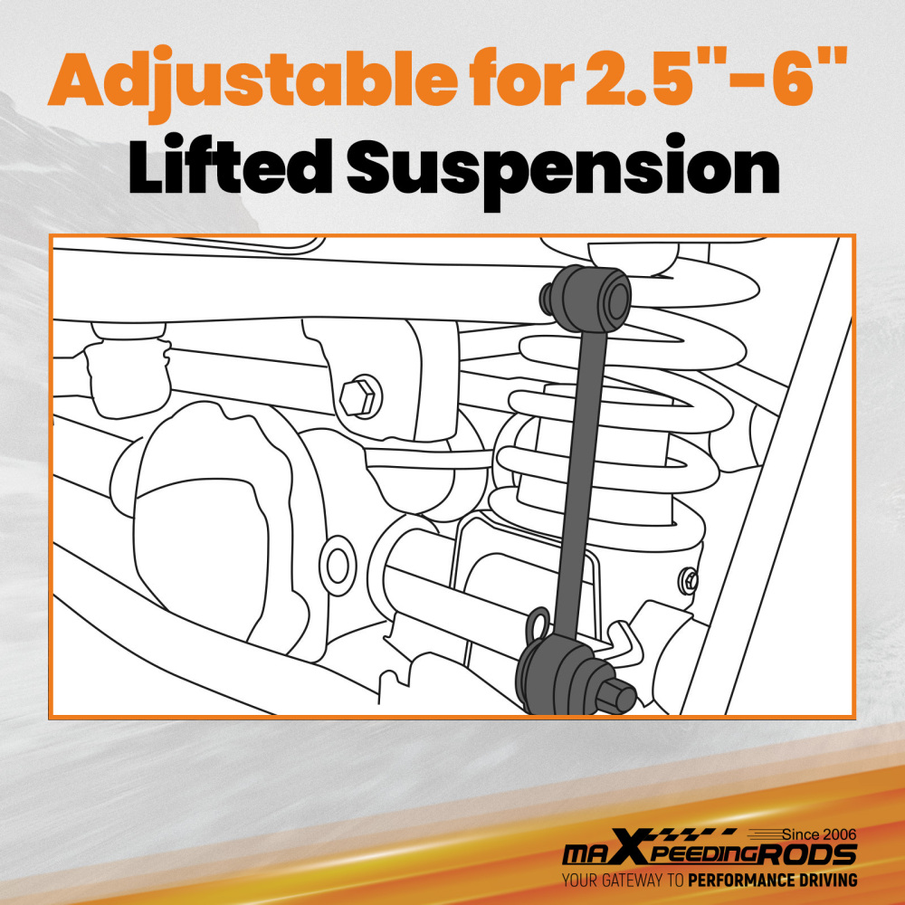 2.5-6.0 Lift Quick Disconnect Sway Bar Link compatible for Jeep Wrangler TJ Cherokee XJ