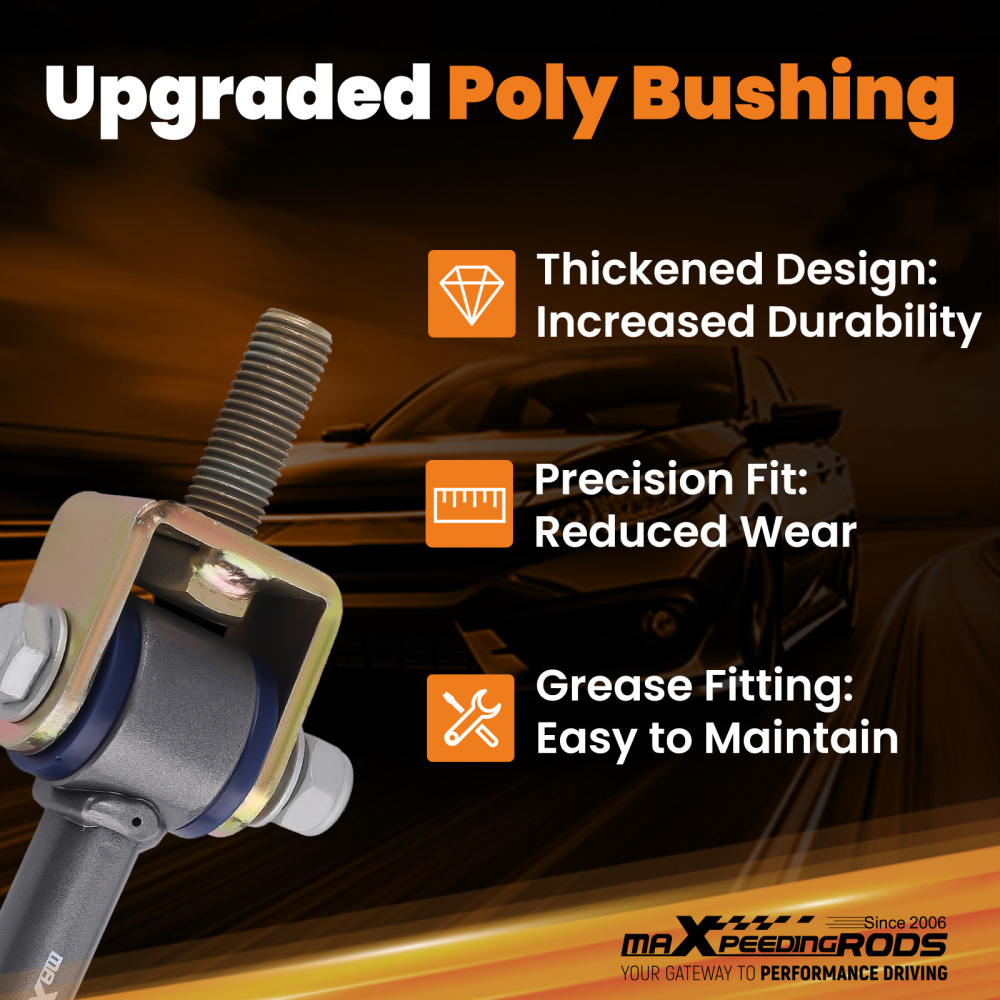 0-2 Lift Front Sway Bar End Links compatible for GMC Sierra Silverado 1500/2500/3500 HD