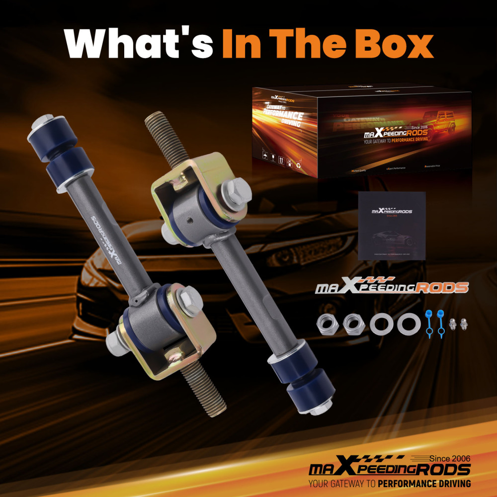 0-2 Lift Front Sway Bar End Links compatible for GMC Sierra Silverado 1500/2500/3500 HD