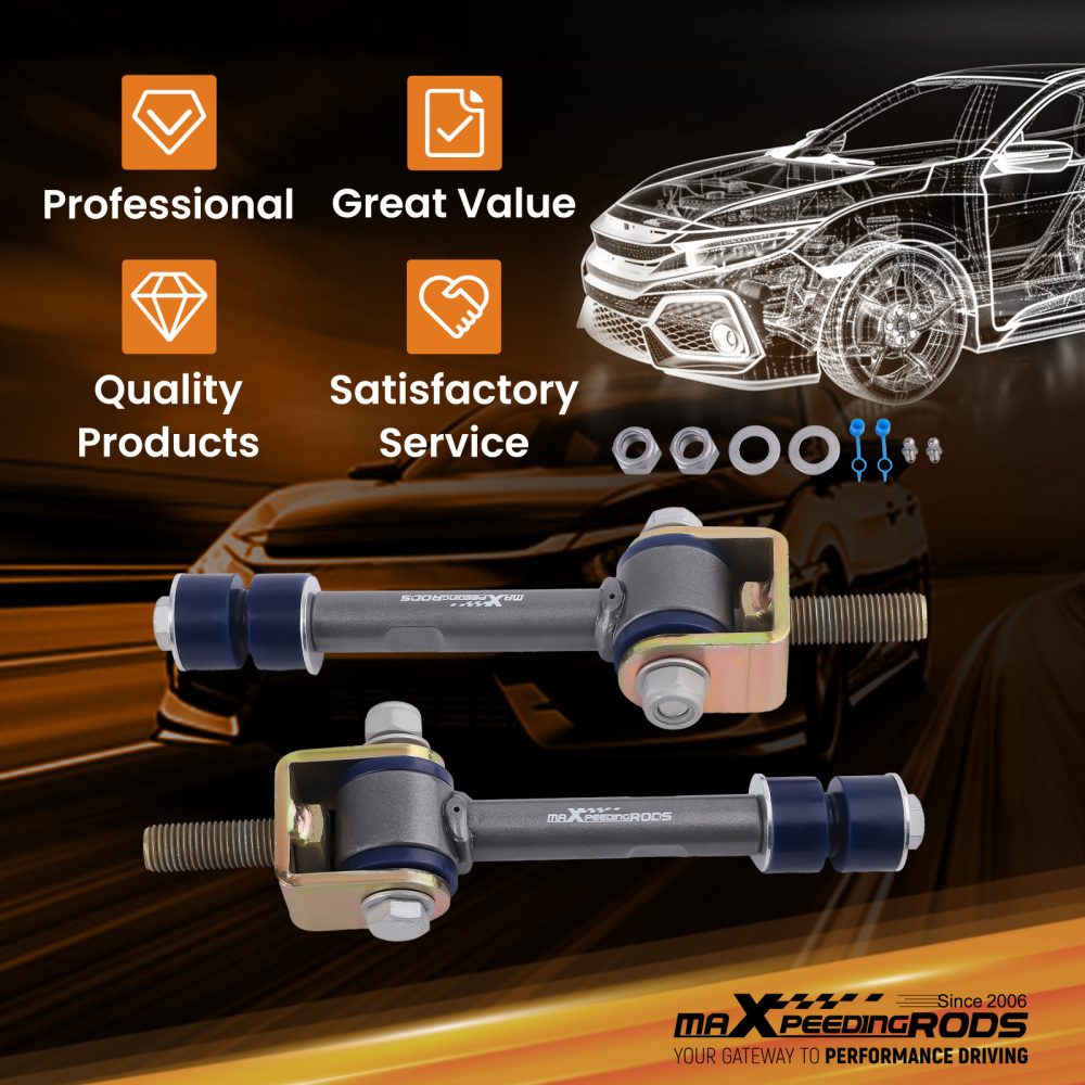 0-2 Lift Front Sway Bar End Links compatible for GMC Sierra Silverado 1500/2500/3500 HD