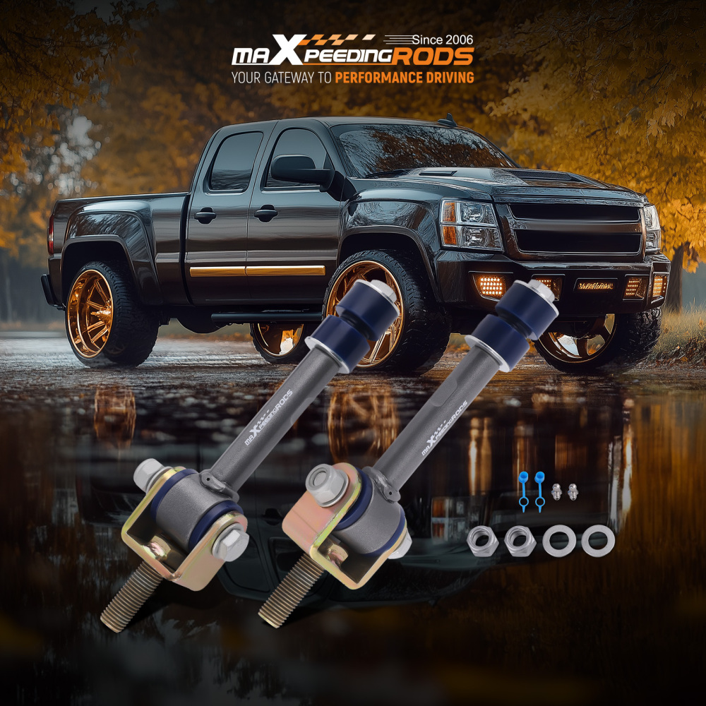 0-2 Lift Front Sway Bar End Links compatible for GMC Sierra Silverado 1500/2500/3500 HD