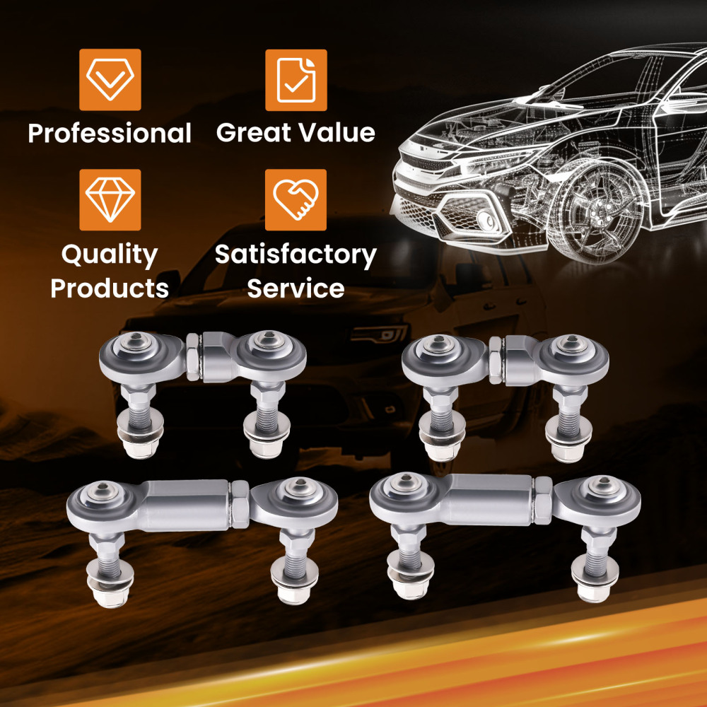 4pcs Suspension Sway Bar Links Kits compatible for Honda Civic 1996 1997-2000 compatible for Acura EL 1.6L