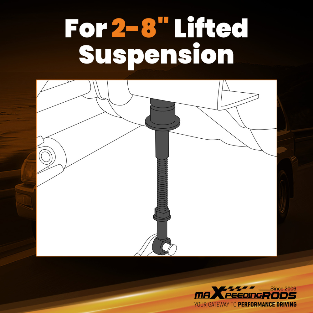 4 FrontRear Adjustable Sway Bar Link Kit compatible for Nissan Patrol GU Y61 2-8 Lift