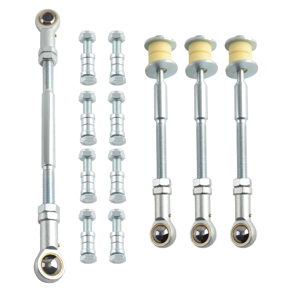 2x Delantero+Trasero Ajustable Sway Bar Link Kit compatible para Nissan Patrol Y61 GU 97-12