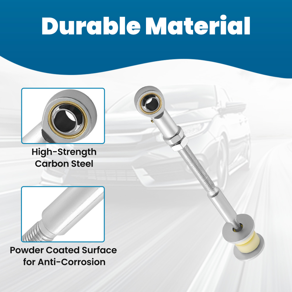 2x Delantero+Trasero Ajustable Sway Bar Link Kit compatible para Nissan Patrol Y61 GU 97-12