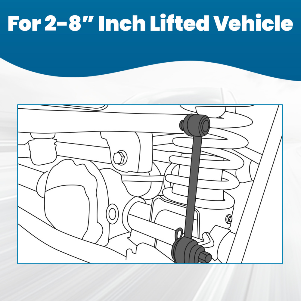 2x Delantero+Trasero Ajustable Sway Bar Link Kit compatible para Nissan Patrol Y61 GU 97-12