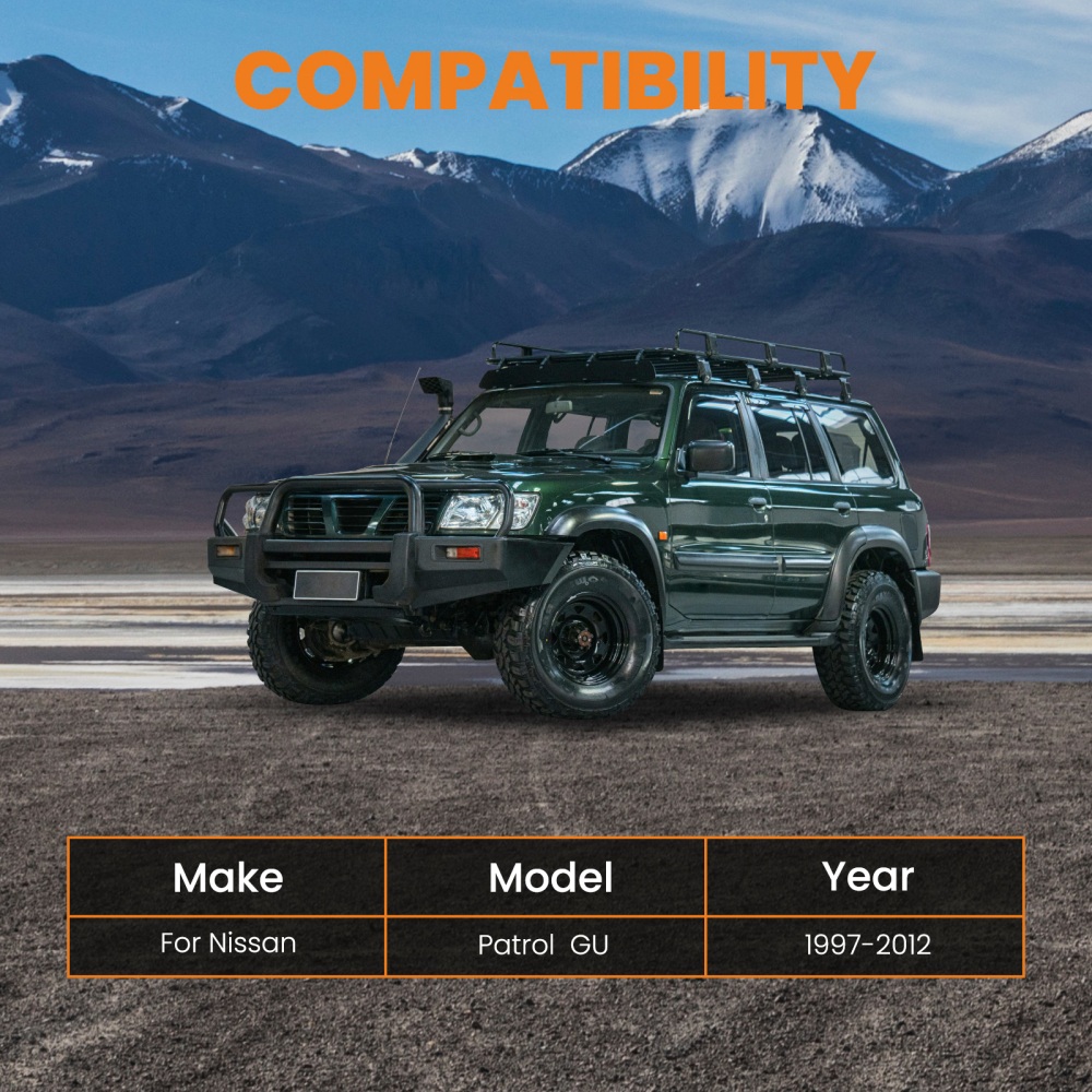 2x Delantero+Trasero Ajustable Sway Bar Link Kit compatible para Nissan Patrol Y61 GU 97-12