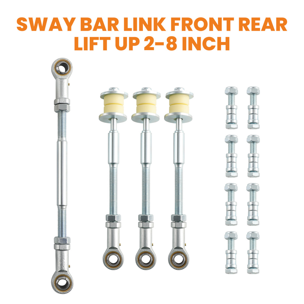 2x Delantero+Trasero Ajustable Sway Bar Link Kit compatible para Nissan Patrol Y61 GU 97-12