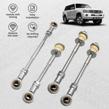 4 Front and Rear Adjustable Sway Bar Link Kit compatible for Nissan Patrol GU Y61 2 inch-8 inch Lift