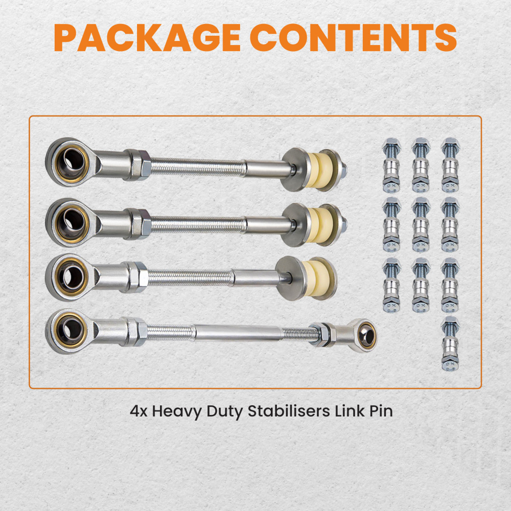 4 Front and Rear Adjustable Sway Bar Link Kit compatible for Nissan Patrol GU Y61 2 inch-8 inch Lift