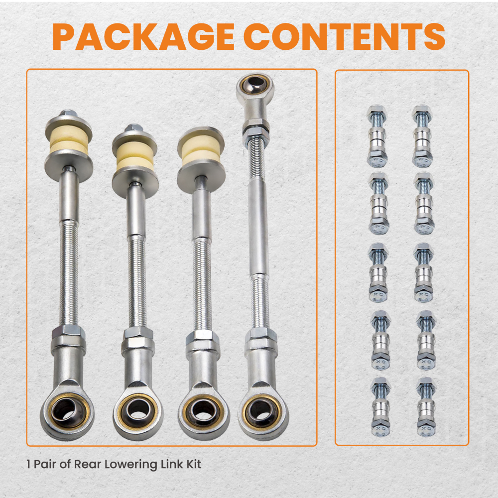 4 Front and Rear Adjustable Sway Bar Link Kit compatible for Nissan Patrol GU Y61 2 inch-8 inch Lift