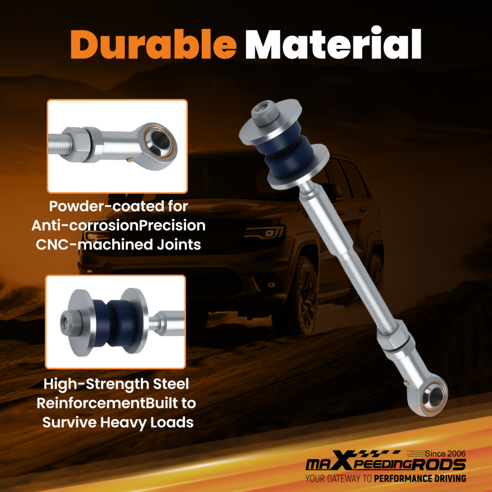 4x Heavy Duty Extended Sway Bar Link compatible for Nissan Patrol GU Y61 2 inch lift 4