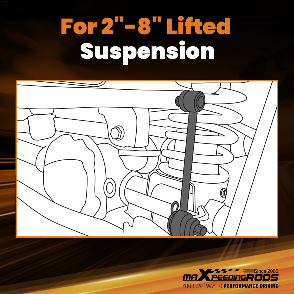 4x Heavy Duty Extended Sway Bar Link compatible for Nissan Patrol GU Y61 2 inch lift 4