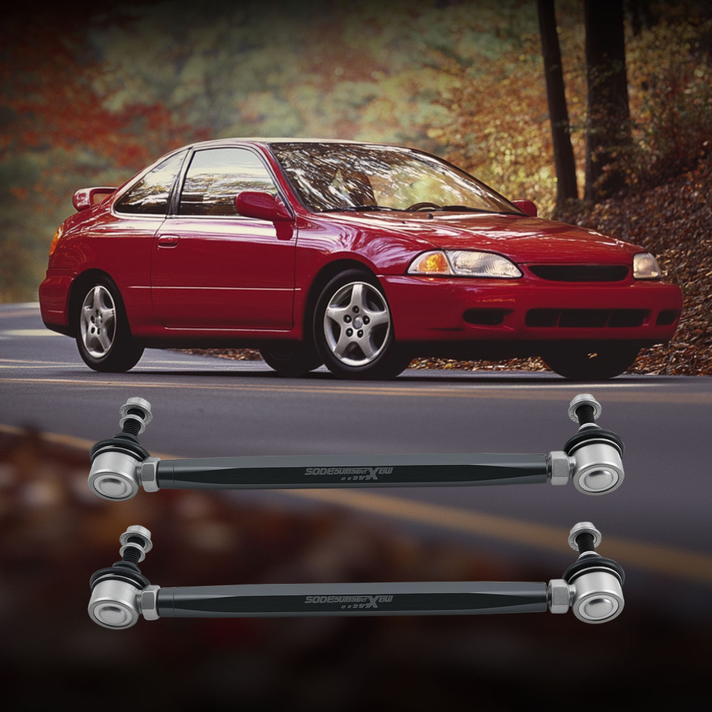 Pair Adjustable Front Sway Bar End Link 280-330mm compatible for Honda Civic 2016 2017-2019